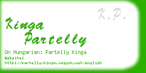 kinga partelly business card